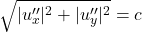 \sqrt{\vert u''_{x}\vert ^{2}+\vert u''_{y}\vert ^{2}}=c