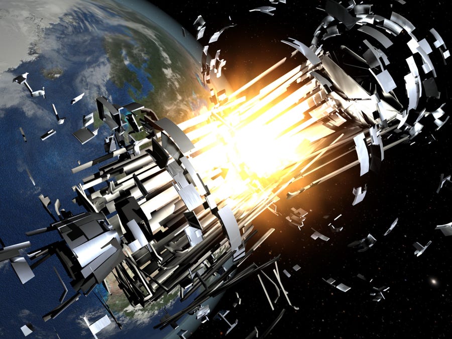 Illustrazione collisione spaziale
