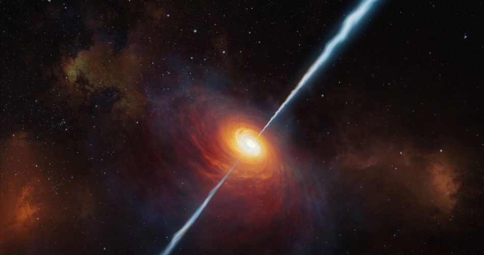 Rappresentazione artistica del quasar P172+18