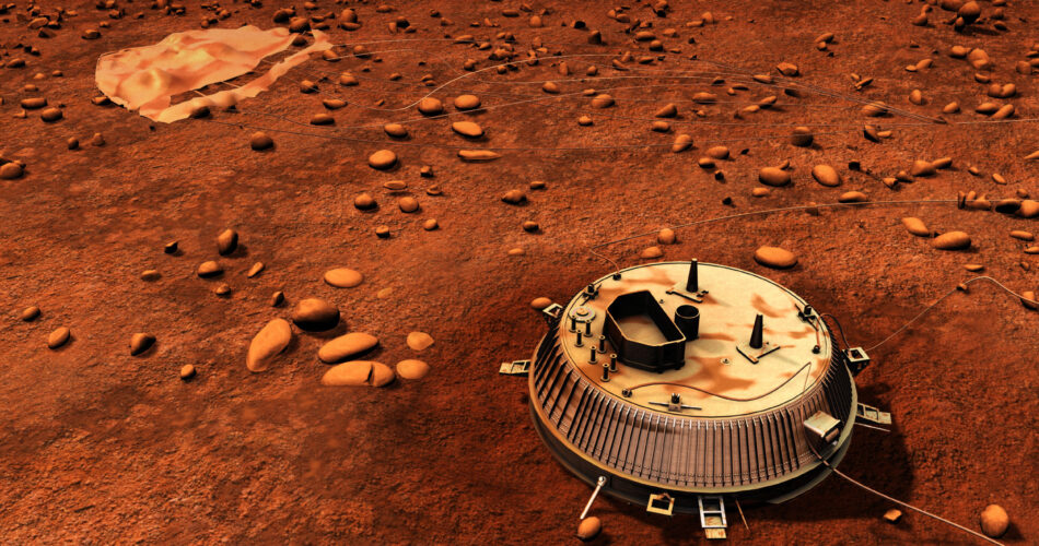 La sonda Huygens su Titano. Credit: NASA