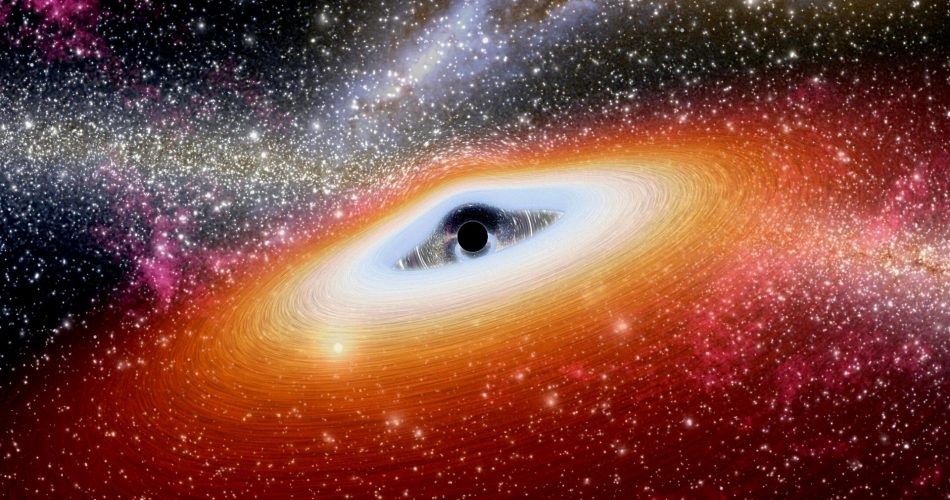 Chi ha scoperto i buchi neri? La teoria dei buchi neri ha radici antiche, ma è stata formalizzata e resa parte integrante della fisica moderna  --- (Fonte immagine: https://www.passioneastronomia.it/wp-content/uploads/2022/01/supermassive-black-hole-g80bbcd7d4_1920-950x500.jpg)
