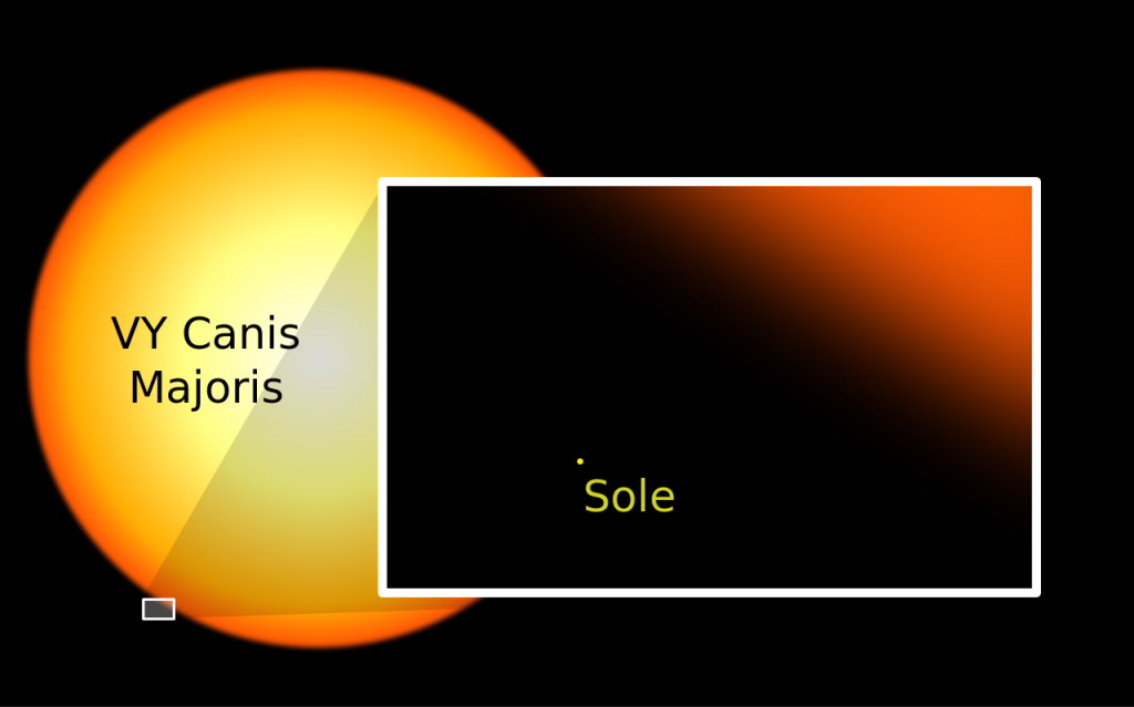 La stella VY Canis Majoris