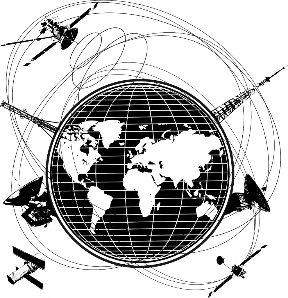 Orbita e comunicazione dei satelliti. Crediti: pixabay