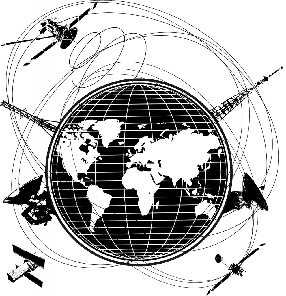 Orbita e comunicazione dei satelliti. Crediti: pixabay