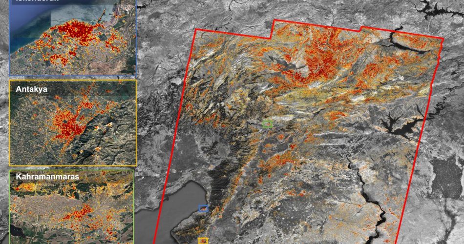 Immagini satellitari dei danni del sisma in Turchia