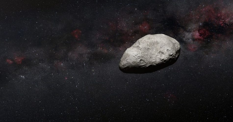 illustrazione di un asteroide
