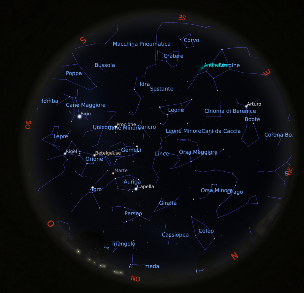 Il cielo di Marzo 2023