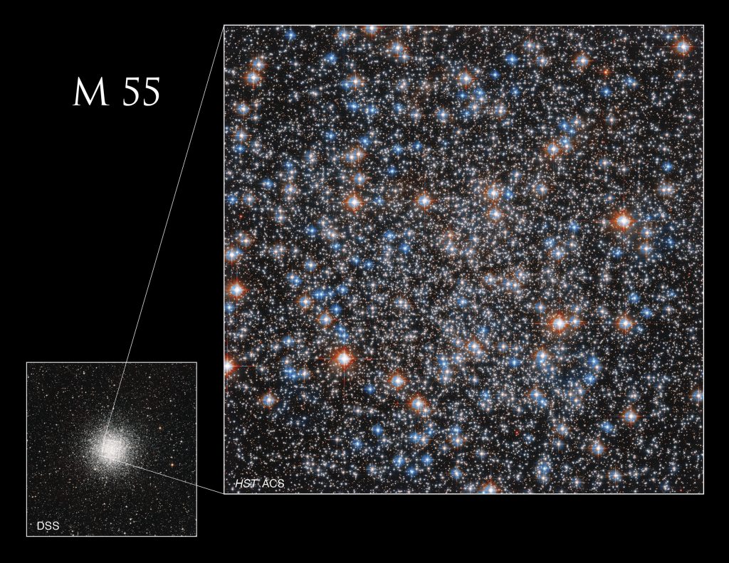Parte delle stelle di M55