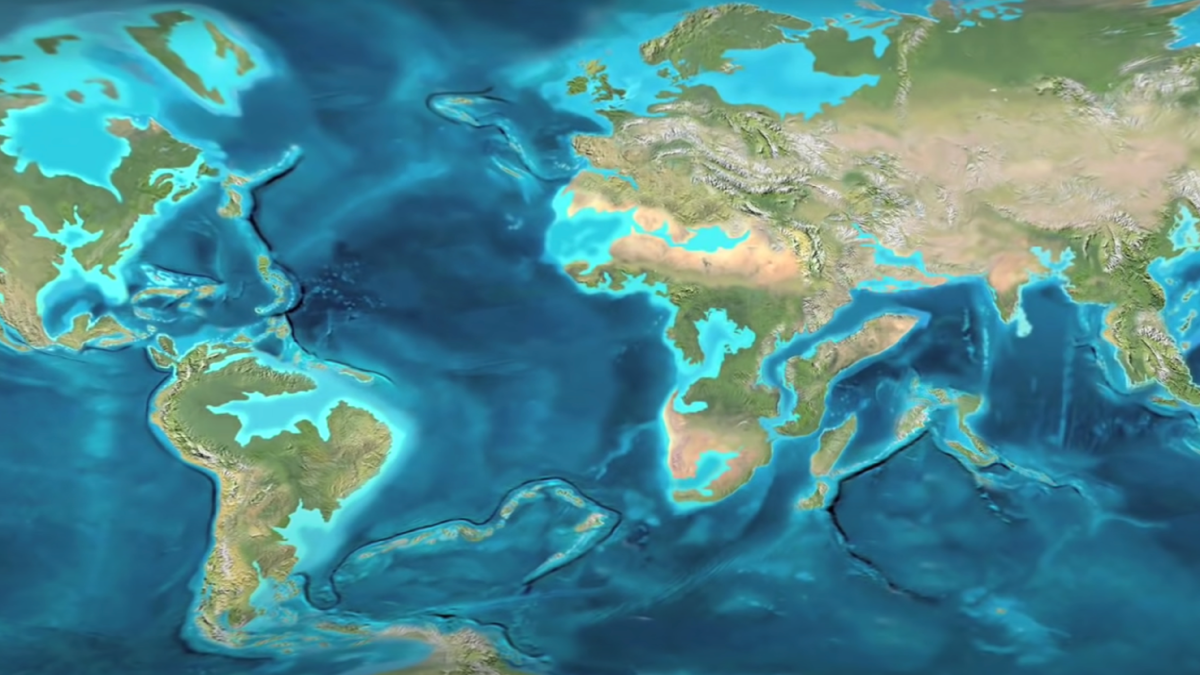 Уровень мирового океана был. Карта земли через 100 млн лет. Земля через 100 миллионов лет. Континенты в будущем. Материки в будущем.