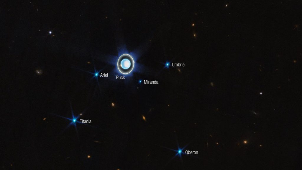 Il sistema di Urano ripreso dal James Webb