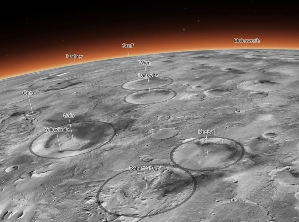 Mappa interattiva di Marte