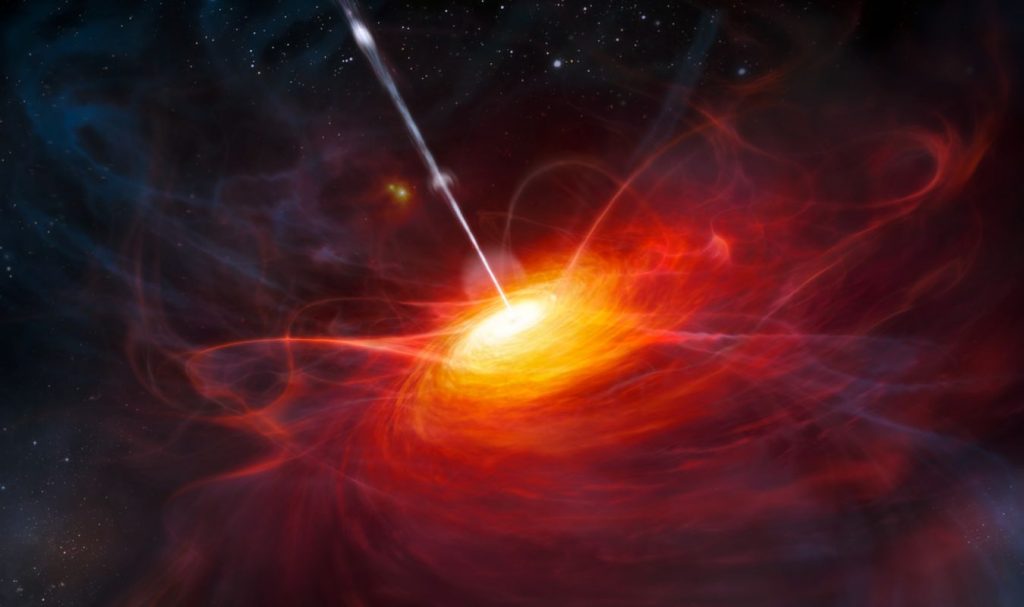 Rappresentazione artistica di una quasar