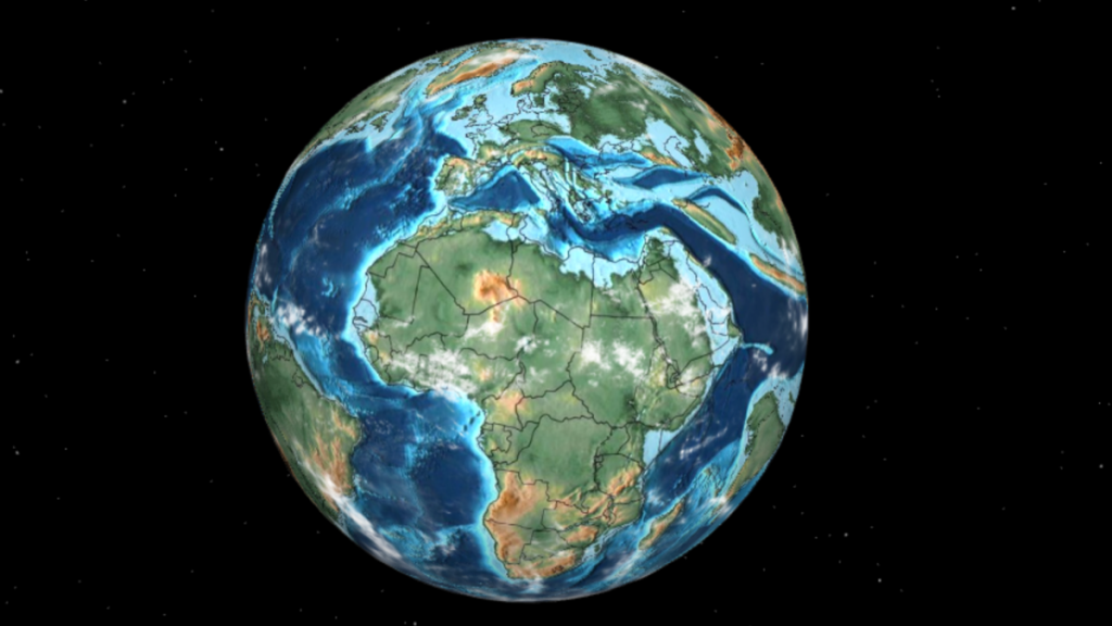 What was the Earth like millions of years ago, consult the interactive map