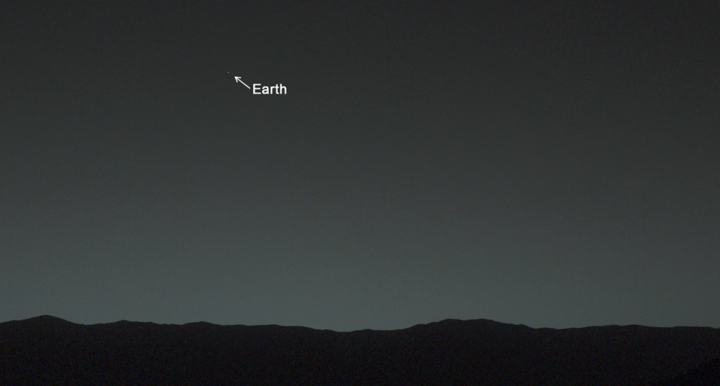 Tierra tomada desde la superficie de Marte: ¡la distancia es de 160 millones de km!  mira la foto