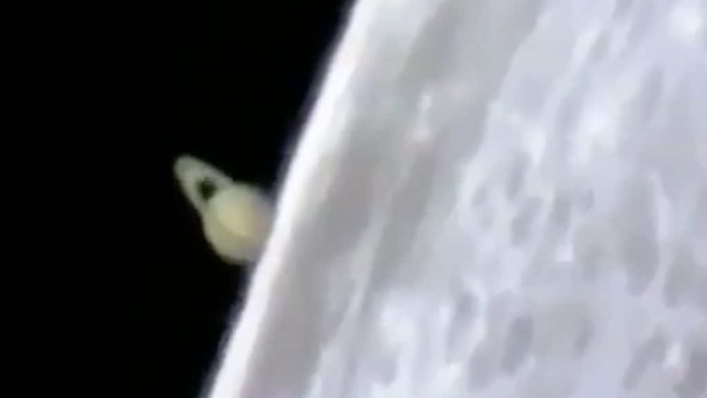 Saturn Obscured by the Moon: Watch the amazing video