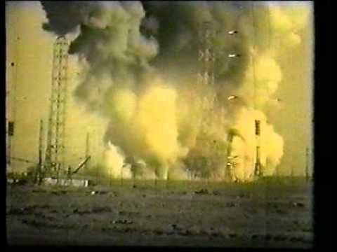 Una foto dell'incendio conseguente all'esplosione. Credito: Tass