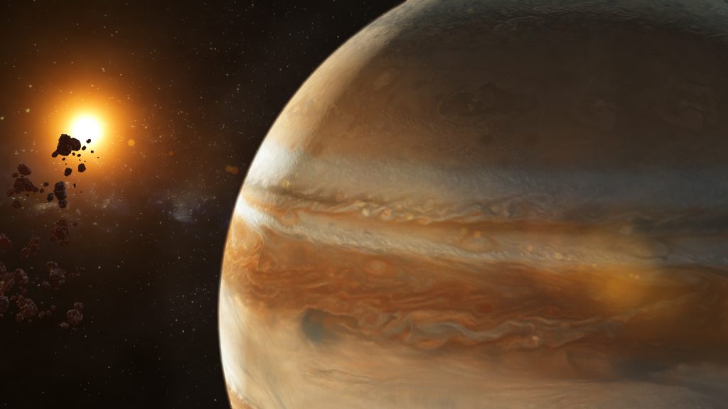 Falling into Jupiter, this is what you will see: Enjoy the video!