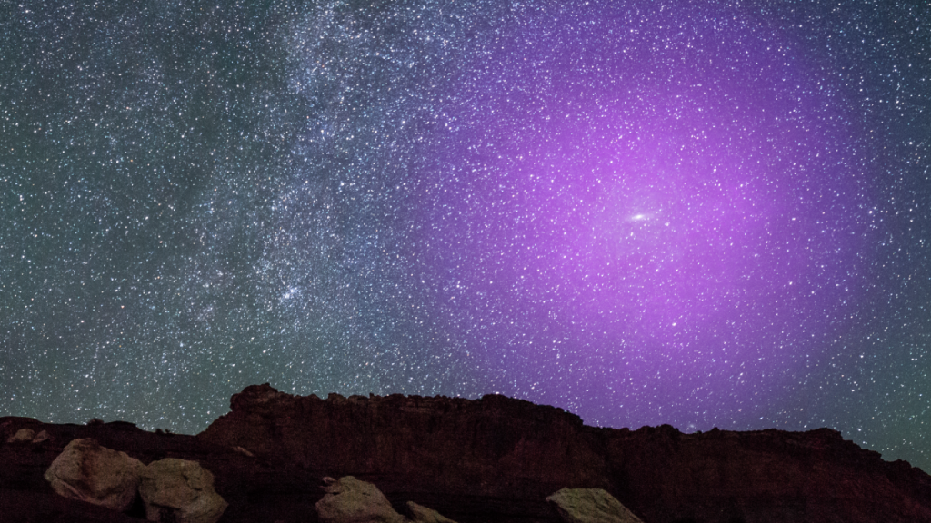 L’alone della galassia di Andromeda se fosse visibile ad occhio nudo