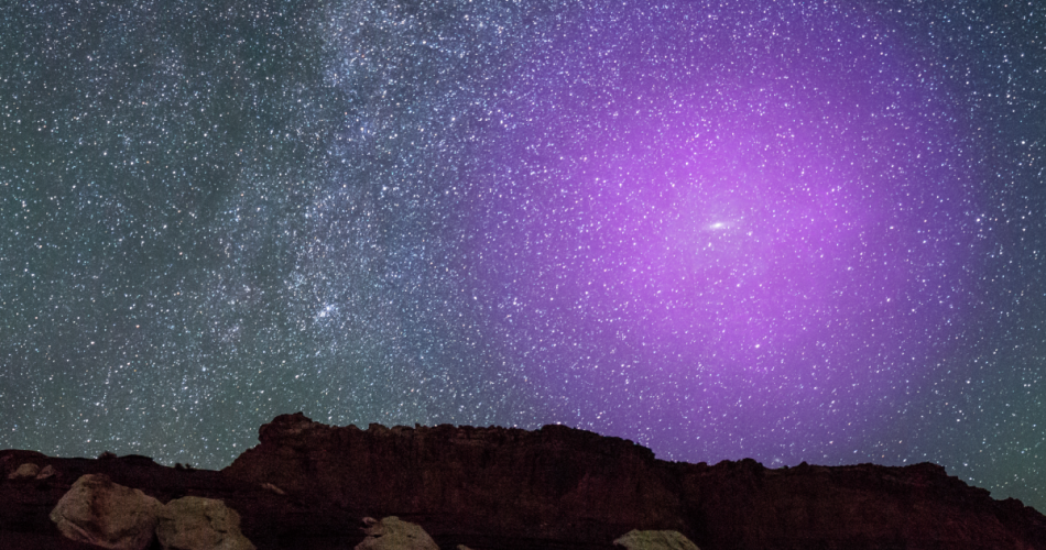 L’alone della galassia di Andromeda se fosse visibile ad occhio nudo
