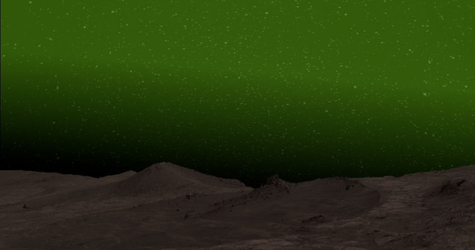 Bagliore verde su Marte