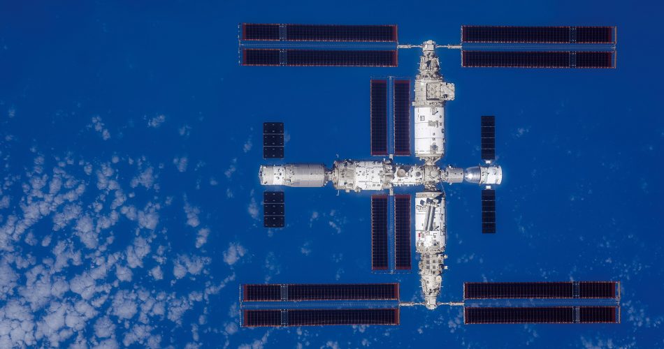 La stazione spaziale Tiangong ripresa dallo spazio. Credito CMSA