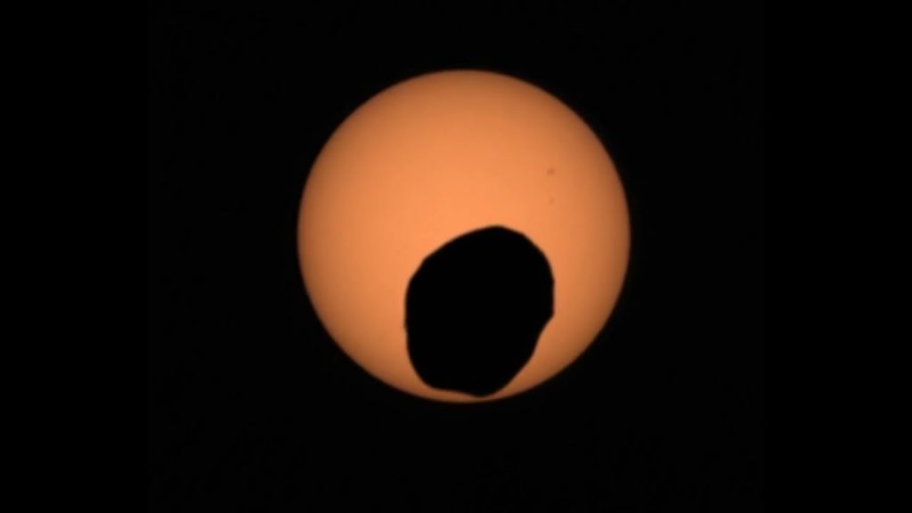 Watch the amazing video of the solar eclipse on Mars