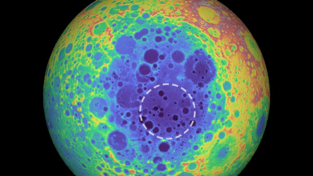 What is this mysterious mass discovered under the south pole of the moon?