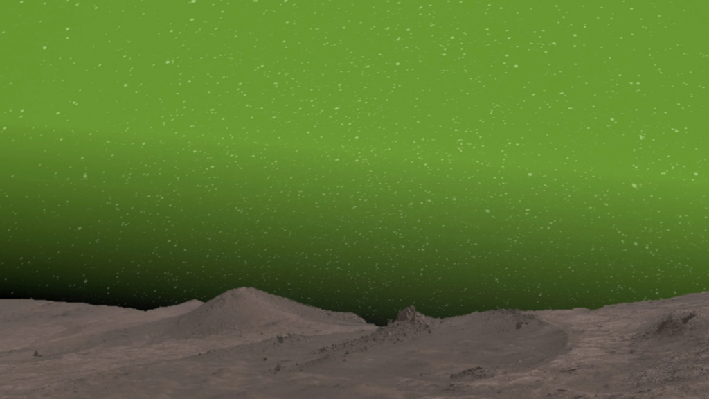 Bagliore verde Marte