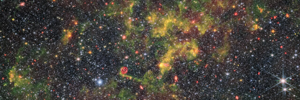 Galassia NGC 6822 e stelle

