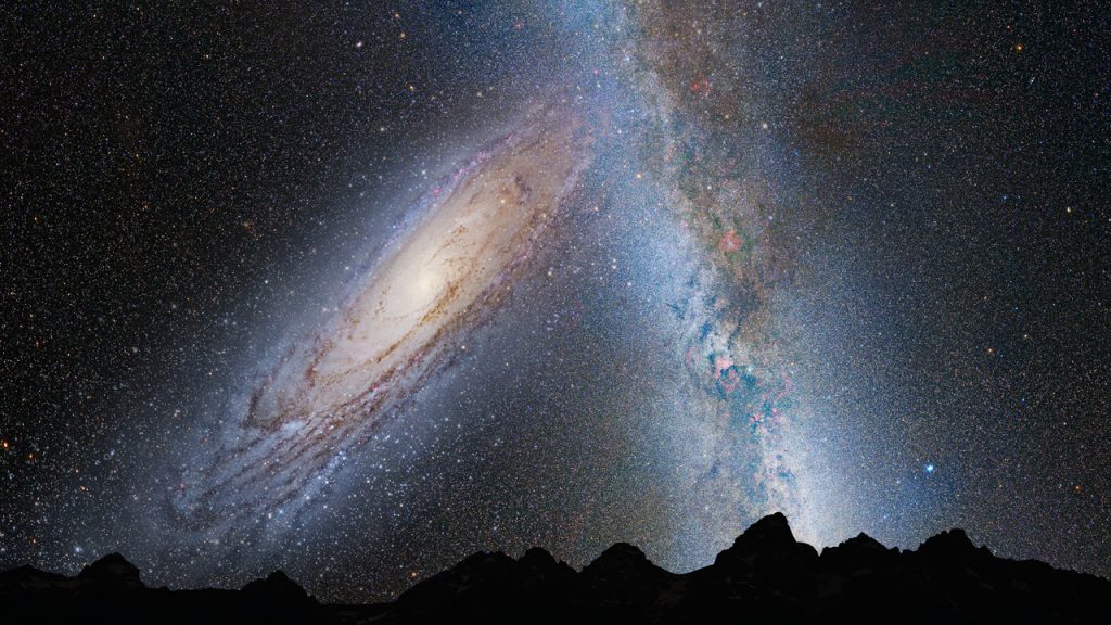 Watch the future “collision” between the Andromeda Galaxy and the Milky Way, the video is incredible