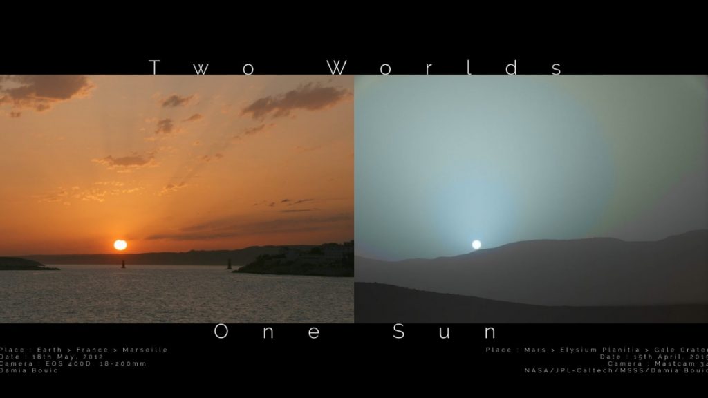 Marte Terra tramonto