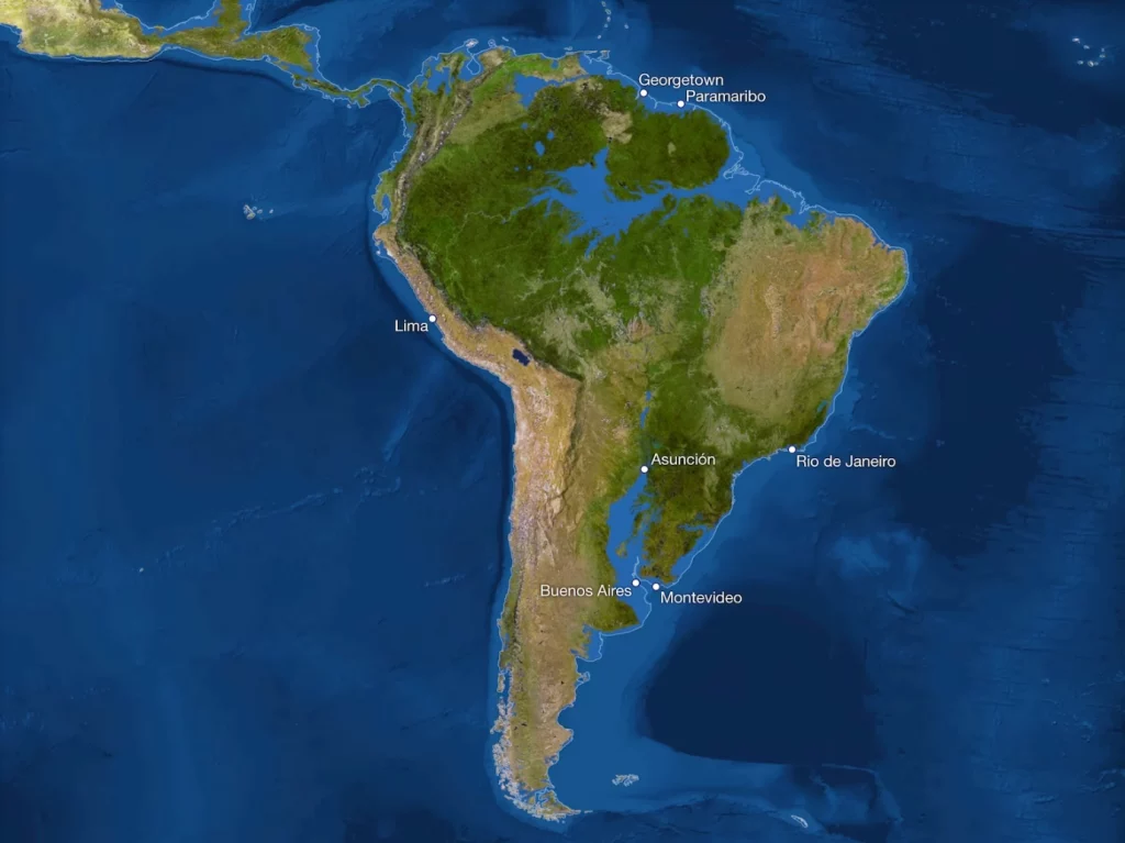 Sud America ghiaccio terra