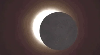 Animazione di un'eclissi totale di Sole