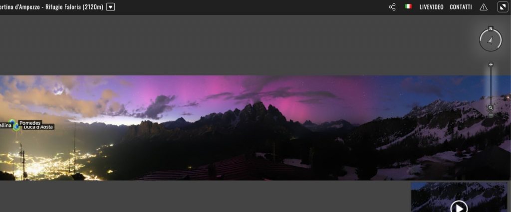 Aurora boreale da Cortina