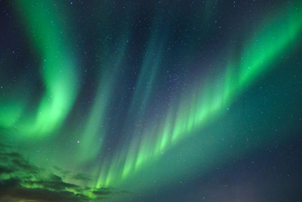 Aurora boreale tasti pianoforte