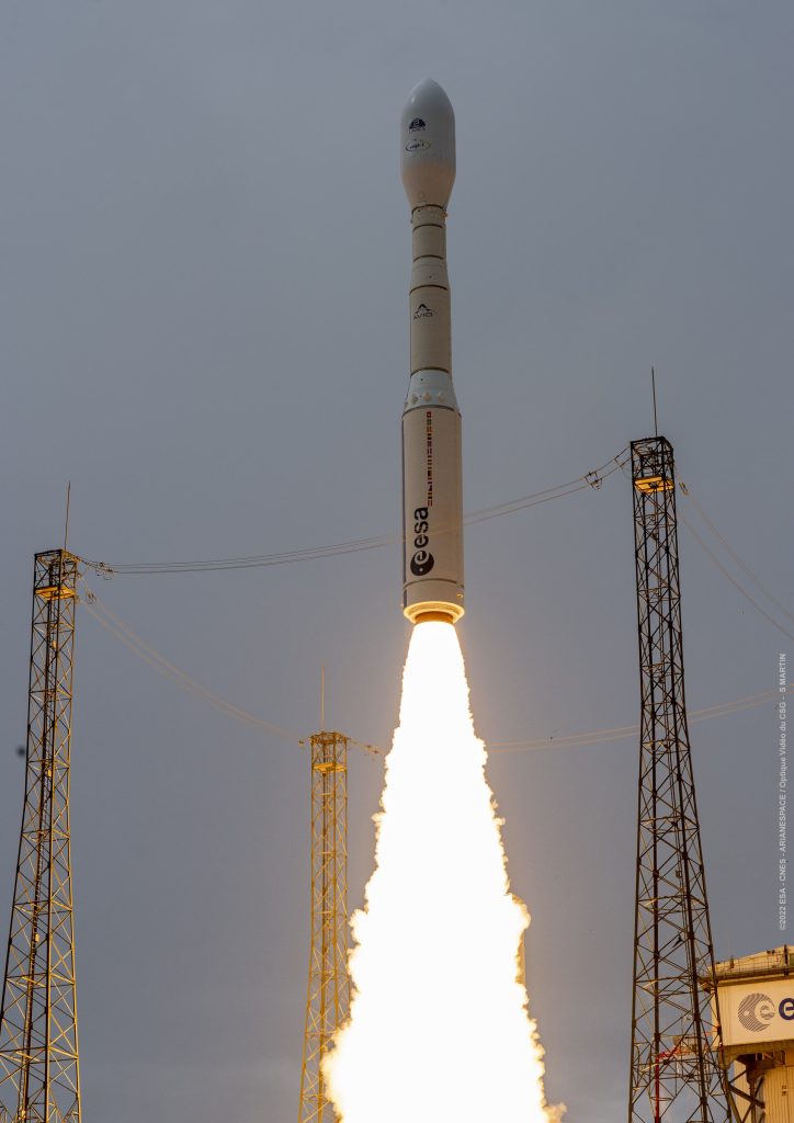 Un lanciatore a combustibile solido: l'Italiano Vega-C. Credito: ESA