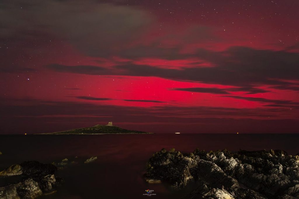 Aurora Boreale a Palermo (Isola delle Femmine)