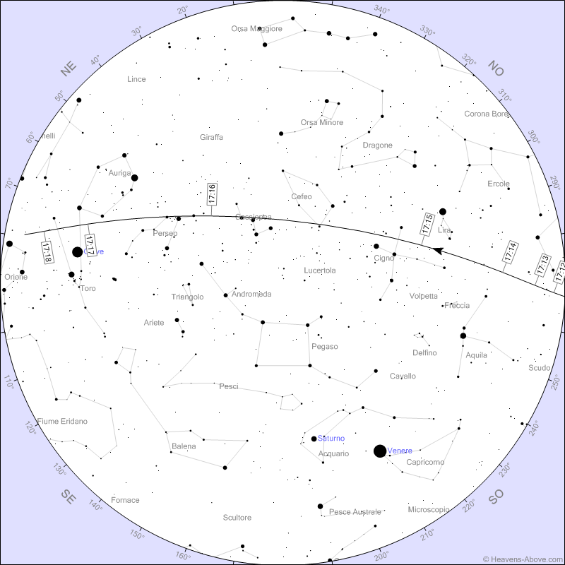 Trenino Starlink di SpaceX