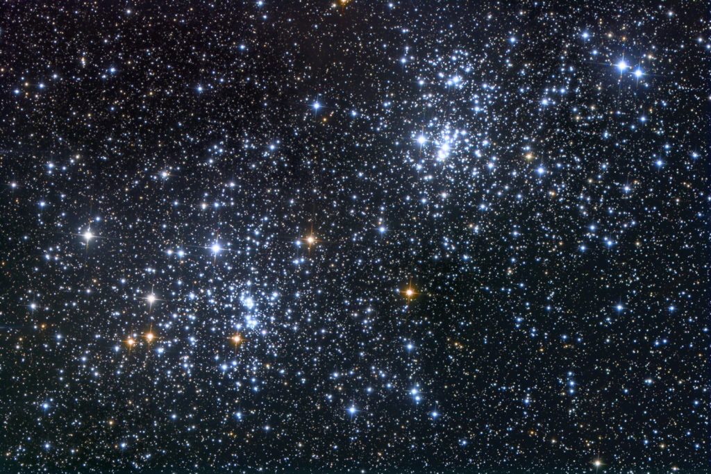 Doppio ammasso del Perseo il cielo di Gennaio