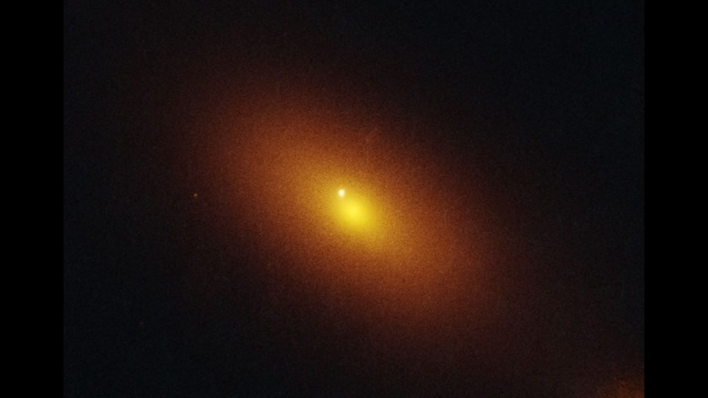 Galassia con buco nero vagante