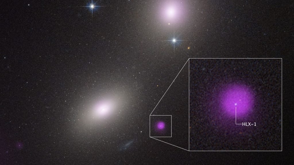 NGC 6099 vista combinata, buco nero