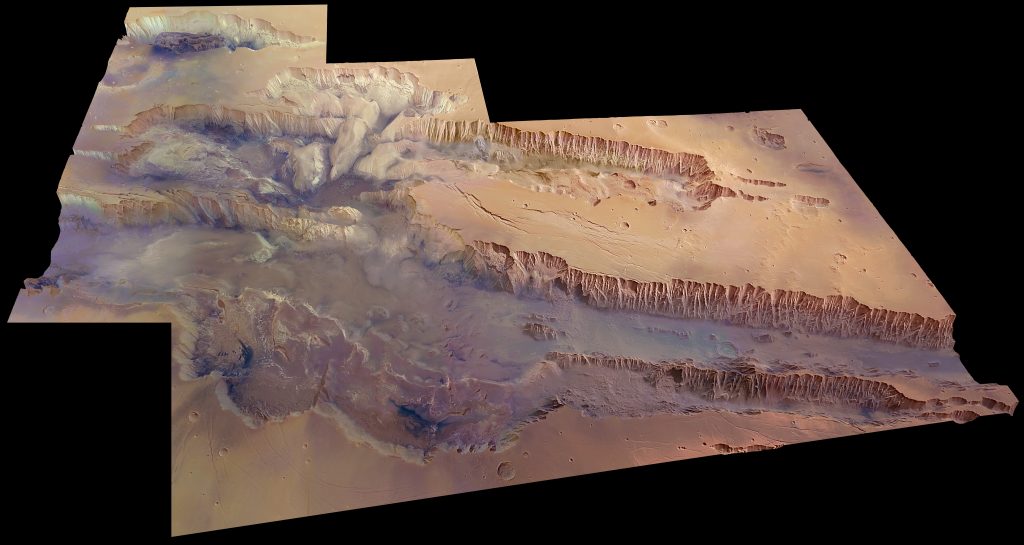 Marte acqua, valles Marineris