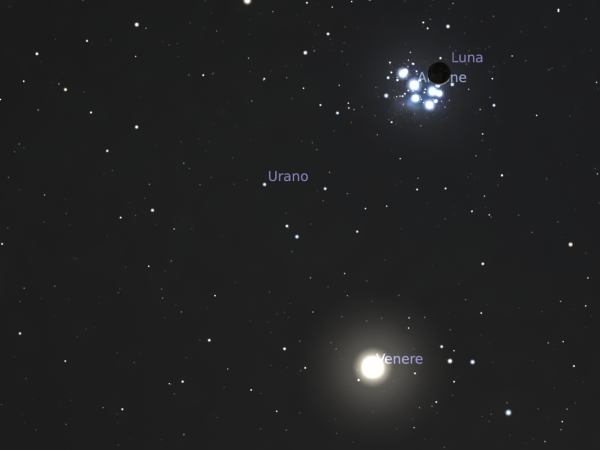 Luna Venere Pleiadi