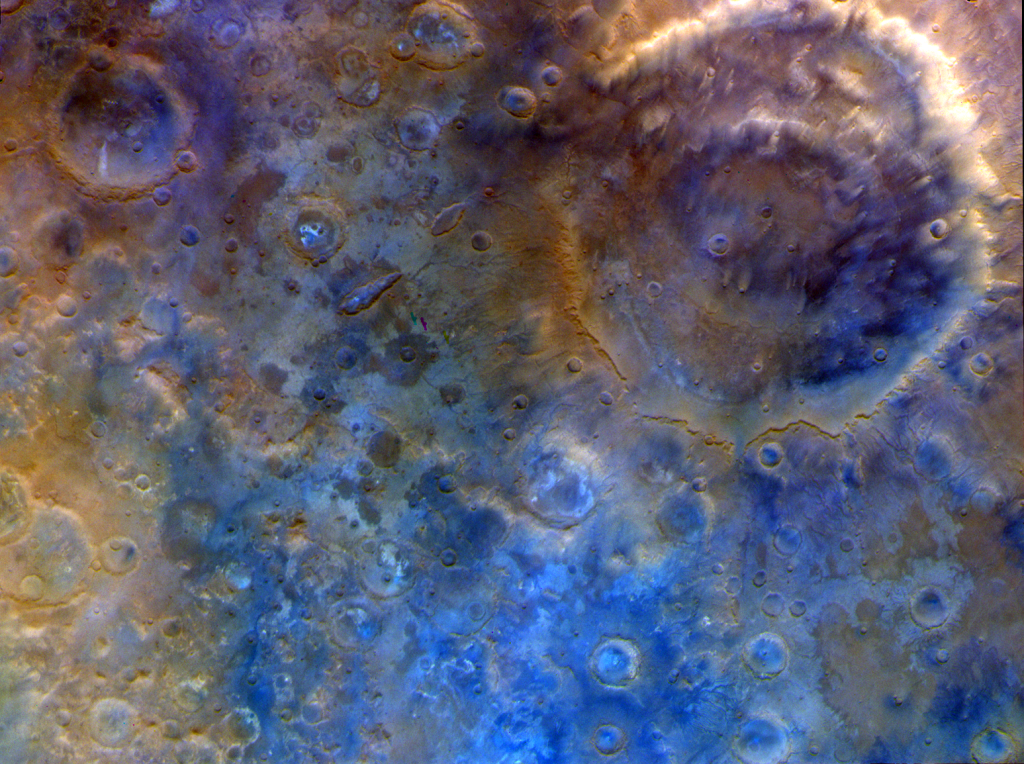 crateri sul pianeta rosso