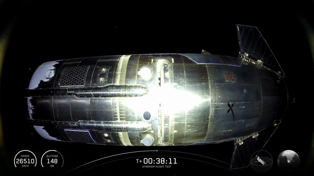 La Starship nello spazio! Credito: SpaceX