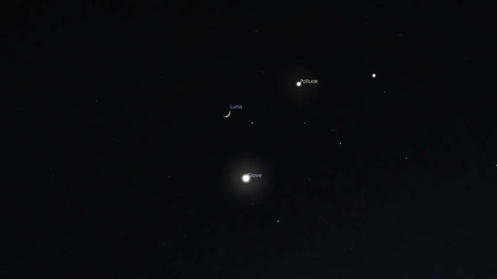 Luna, Giove, congiunzione e bacio