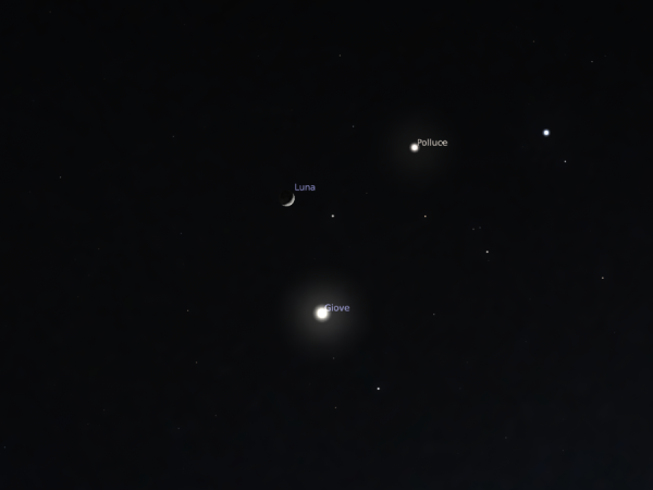 Luna, Giove, congiunzione e bacio