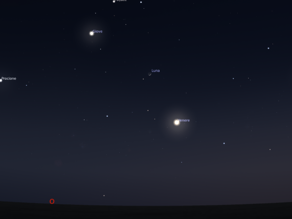 Luna Giove e Venere