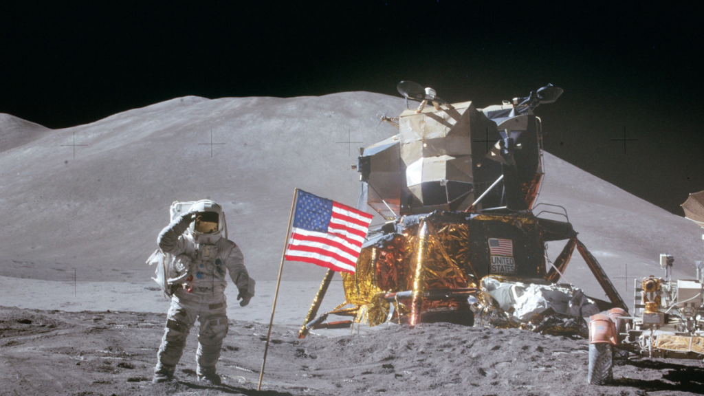 David Scott uomo sulla Luna