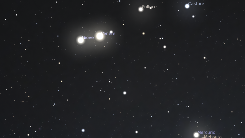 Il cielo ad occidente la sera dell'8 Giugno